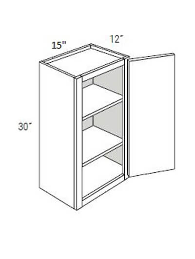 UB-W1530: Upton Brown Single Door Wall Cabinet 15″W x 30″H