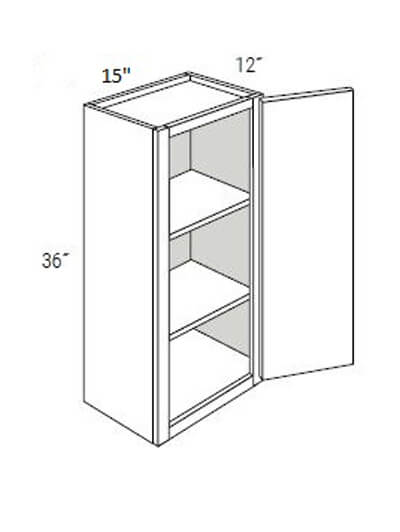 Bay Shaker White 15×36 Single Door Wall Cabinet
