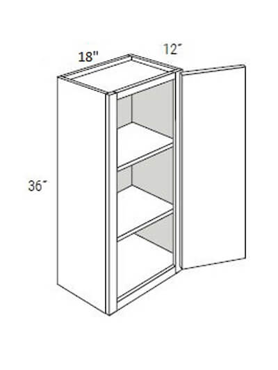 Bay Shaker Grey 18×36 Single Door Wall Cabinet