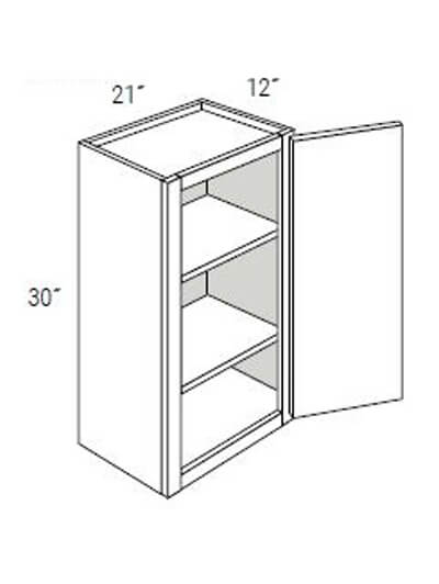 UB-W2130: Upton Brown Single Door Wall Cabinet 21″W x 30″H