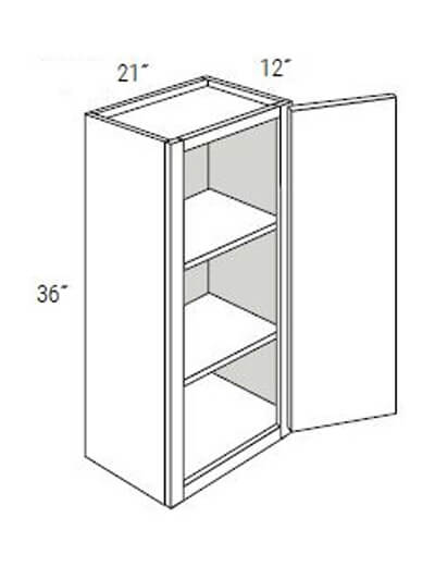 Bay Shaker Light Grey 21×36 Single Door Wall Cabinet