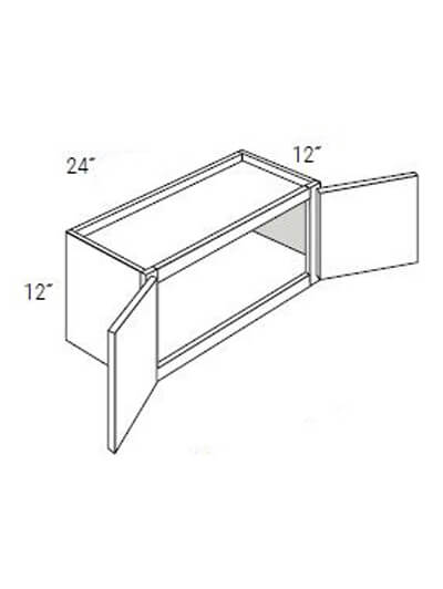 UB-W2412B: Upton Brown Double-Door Bridge Wall Cabinet 24″W x 12″H