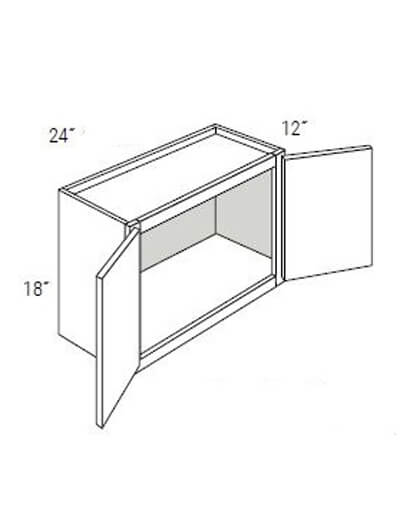 UB-W2418B: Upton Brown Double-Door Bridge Wall Cabinet 24″W x 18″H