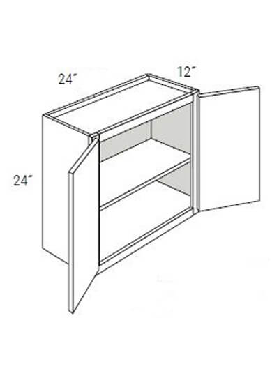 UB-W2424B: Upton Brown Double-Door Bridge Wall Cabinet 24″W x 24″H