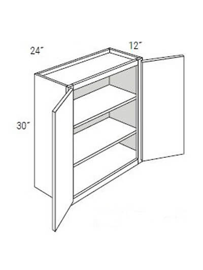 UB-W2430B: Upton Brown Double-Door Wall Cabinet 24″W x 30″H