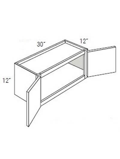Bay Shaker Light Grey 30×12 Double-Door Bridge Wall Cabinet
