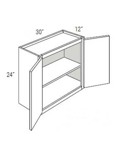 UB-W3024B: Upton Brown Double-Door Bridge Wall Cabinet 30″W x 24″H