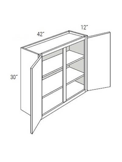 UB-W4230: Upton Brown Double-Door Wall Cabinet 42″W x 30″H