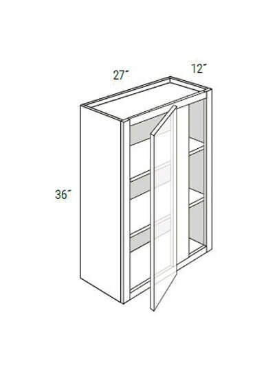 UB-WBC2736: Upton Brown Single Door Blind Wall Cabinet 27″W x 36″H