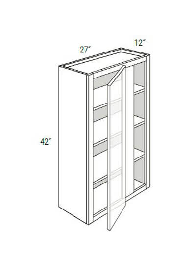 UB-WBC2742: Upton Brown Single Door Blind Wall Cabinet 27″W x 42″H