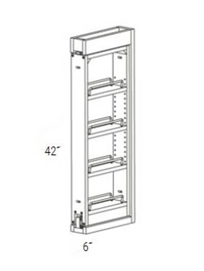 UB-WF642PULL-SFTCLOSE: Upton Brown Wall Filler Pullout with Soft Close