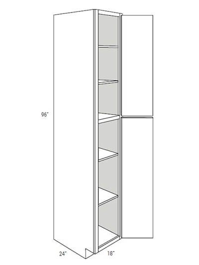 Bay Shaker White 18×96 Double-Door Pantry Cabinet