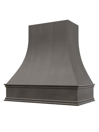 Asheville – 48″ Curved Classic Molding Smooth Shaker Cinder Hood