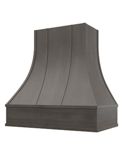 Asheville – 42″ Curved Block Molding Strapped Shaker Cinder Hood