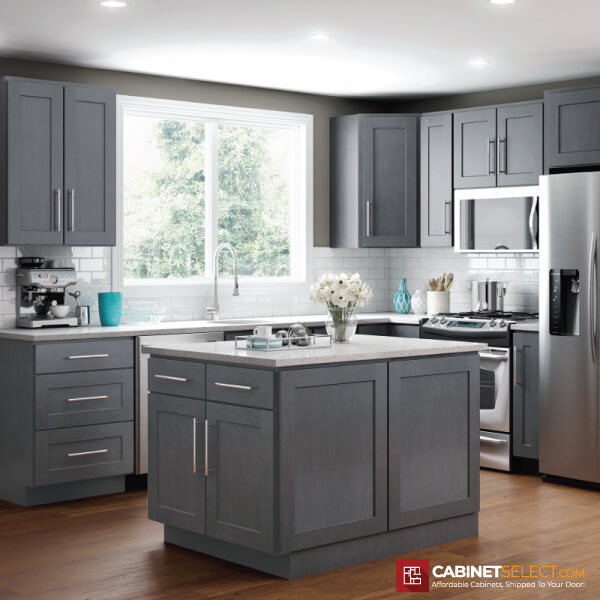 Bay Shaker Greystone RTA Kitchen Cabinet Line | CabinetSelect.com
