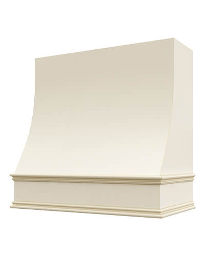 Charlotte – 48″ Sloped Classic Molding Smooth Casselberry Antique White Hood