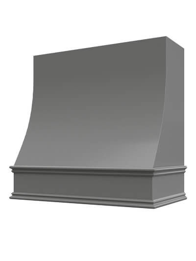 Charlotte – 42″ Sloped Classic Molding Smooth Shaker Grey Hood