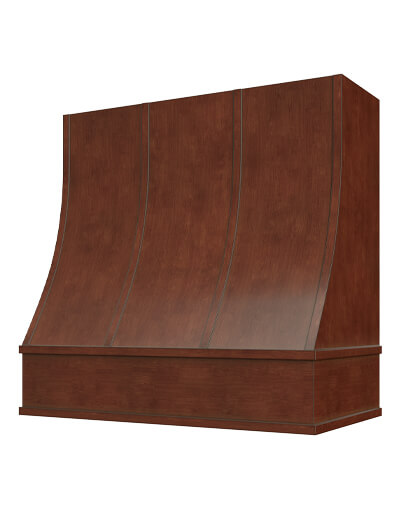Charlotte – 30″ Sloped Block Molding Strapped Casselberry Saddle Hood