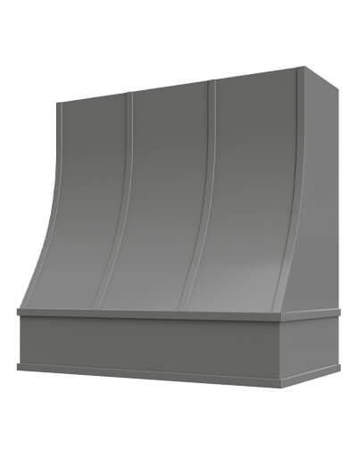 Charlotte – 48″ Sloped Block Molding Strapped Shaker Dove Hood