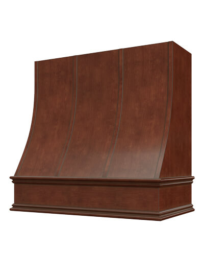 Charlotte – 36″ Sloped Classic Molding Strapped Casselberry Saddle Hood