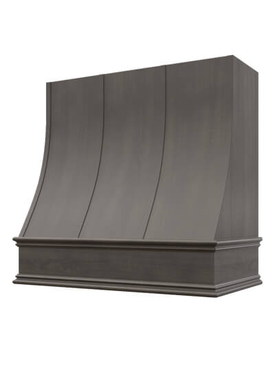 Charlotte – 36″ Sloped Classic Molding Strapped Shaker Cinder Hood