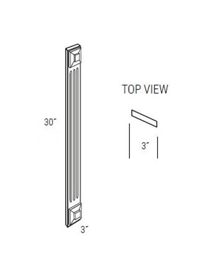 Bay Shaker Light Grey 3×30 Wall Filler (Fluted)