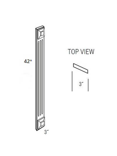 Bay Shaker Light Grey 3×42 Wall Filler (Fluted)