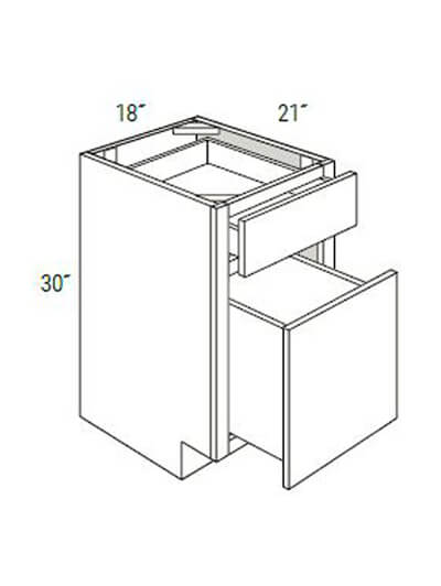 Bay Shaker Greystone 30″H Double Drawer Office Cabinet