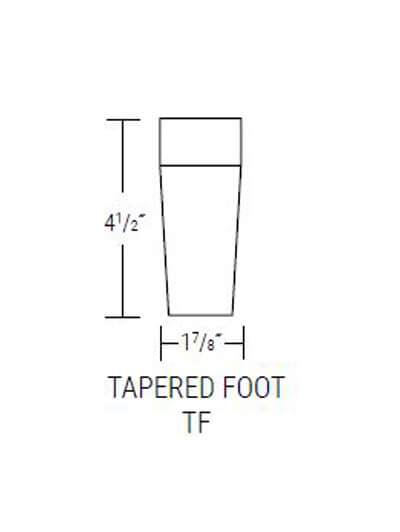 Bay Shaker Light Grey Tapered Foot