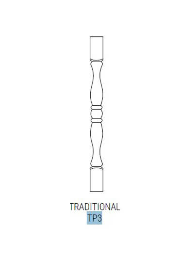 Bay Shaker Light Grey Traditional Turnpost