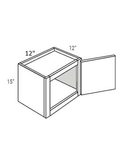 Bay Shaker White 12×15 Single Door Stackable Wall Cabinet