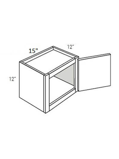 Bay Shaker White 15×12 Single Door Stackable Wall Cabinet
