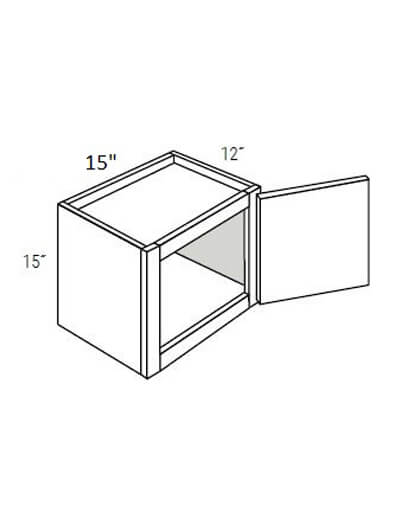 Bay Shaker Grey 15×15 Single Door Stackable Wall Cabinet