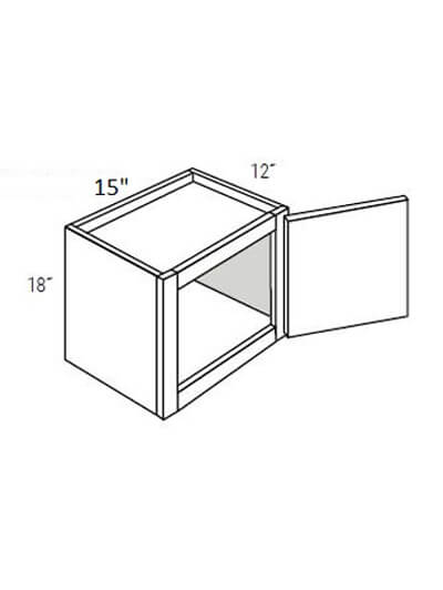Bay Shaker White 15×18 Single Door Stackable Wall Cabinet