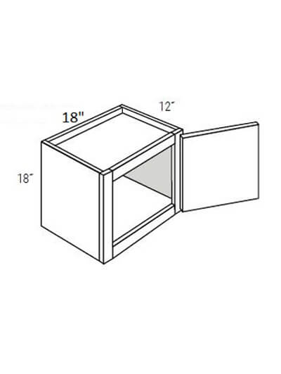 Bay Shaker White 18×18 Single Door Stackable Wall Cabinet