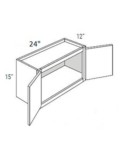 Bay Shaker Light Grey 24×15 Double Door Wall Bridge Cabinet