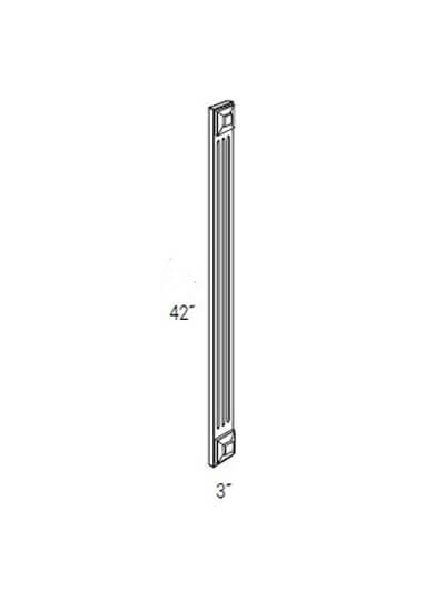 Bay Shaker Light Grey 3×42 Wall and Base Angled Filler (Fluted)
