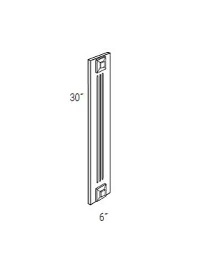 Bay Shaker Light Grey 6×30 Wall Filler (Fluted)