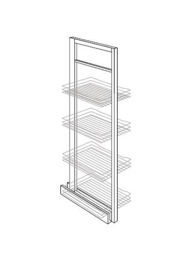 Bay Shaker Light Grey Pantry Pull Out