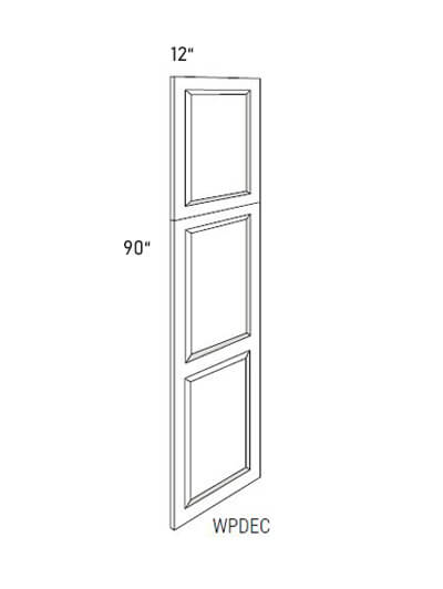 Bay Shaker Light Grey 12×90 Tall Decorative End Panel