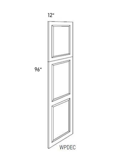 Bay Shaker Light Grey 12×96 Tall Decorative End Panel