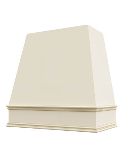 Raleigh – 42″ Tapered Classic Molding Smooth Casselberry Antique White Hood