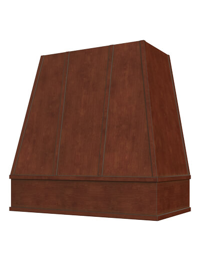 Raleigh – 30″ Tapered Block Molding Strapped Casselberry Saddle Hood