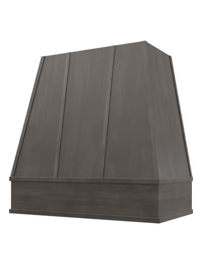 Raleigh – 48″ Tapered Block Molding Strapped Shaker Cinder Hood