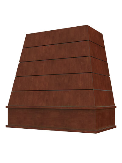 Raleigh – 42″ Tapered Block Molding Shiplap Casselberry Saddle Hood