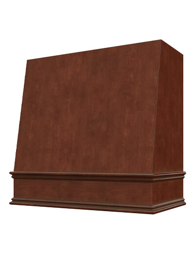 Wilmington – 42″ Angled Classic Molding Smooth Casselberry Saddle Hood