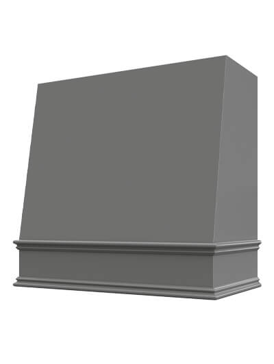 Wilmington – 30″ Angled Classic Molding Smooth Shaker Grey Hood