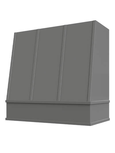 Wilmington – 42″ Angled Block Molding Strapped Shaker Dove Hood