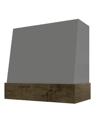 Wilmington – 30″ Angled Chestnut Band Smooth Shaker Grey Hood