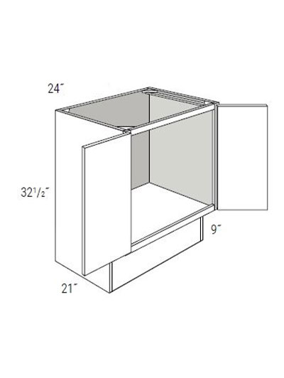 Bay Shaker White 24″ Double Door Vanity ADA